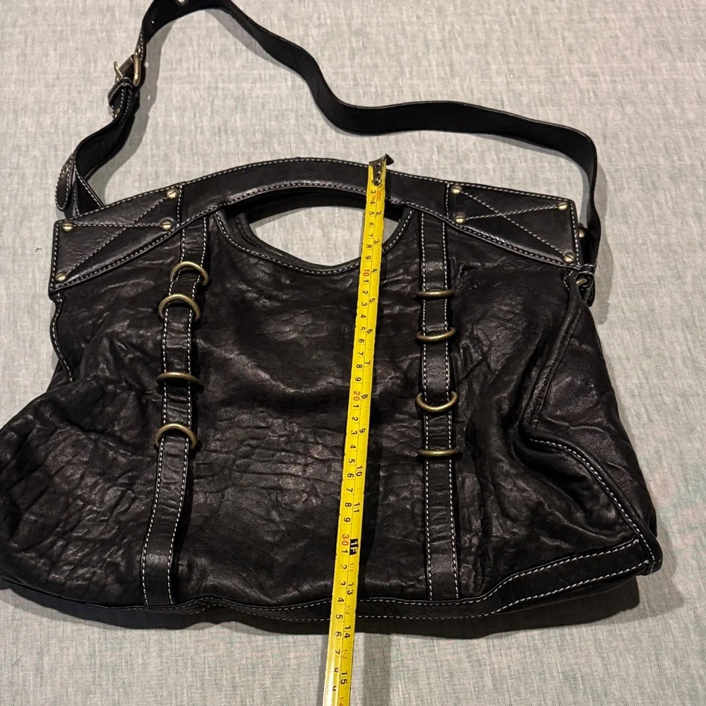 Cynthia Rowley Black Leather Shoulder Bag
